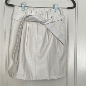 Pleather paper bag waist skirt Small